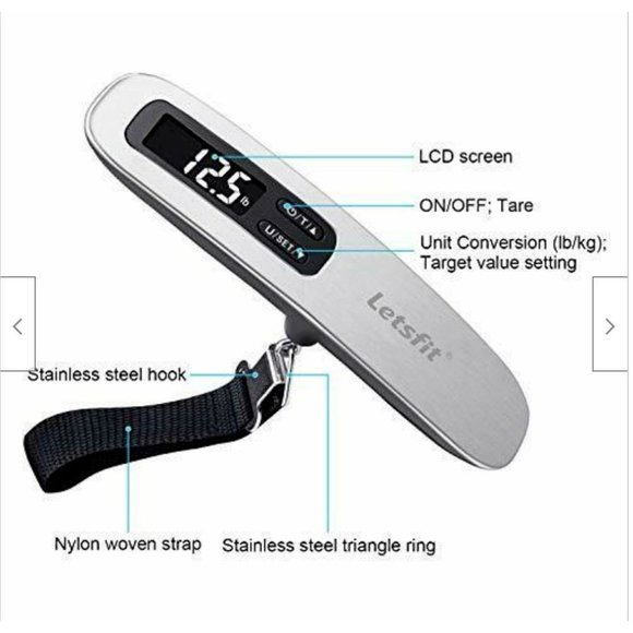 LETSFIT Portable SUITCASE Digital LUGGAGE SCALE for Travelers - Picture 9 of 9